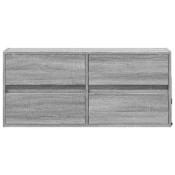 Meuble TV mural avec lumières LED sonoma gris 100x31x45 cm 581369581369