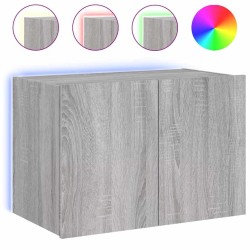 Meuble TV mural avec lumières LED sonoma gris 60x35x41 cm 581370581370