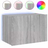 Meuble TV mural avec lumières LED sonoma gris 60x35x41 cm 581370581370