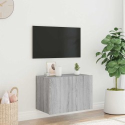 Meuble TV mural avec lumières LED sonoma gris 60x35x41 cm 581370581370