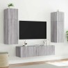 Meuble TV mural avec lumières LED sonoma gris 60x35x41 cm 581370581370