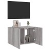 Meuble TV mural avec lumières LED sonoma gris 60x35x41 cm 581370581370