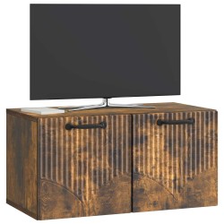 Meuble TV mural Chêne fumé 59,5 x 31 x 30 cm Bois d'ingénierie 581373581373