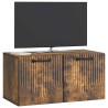 Meuble TV mural Chêne fumé 59,5 x 31 x 30 cm Bois d'ingénierie 581373581373