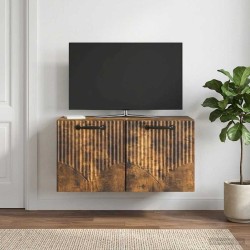 Meuble TV mural Chêne fumé 59,5 x 31 x 30 cm Bois d'ingénierie 581373581373