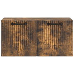 Meuble TV mural Chêne fumé 59,5 x 31 x 30 cm Bois d'ingénierie 581373581373