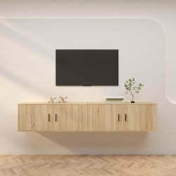 Meubles TV muraux 2 pcs chêne sonoma 100x34,5x40 cm 581375581375