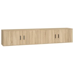 Meubles TV muraux 2 pcs chêne sonoma 100x34,5x40 cm 581375581375