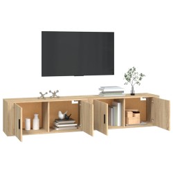 Meubles TV muraux 2 pcs chêne sonoma 100x34,5x40 cm 581375581375
