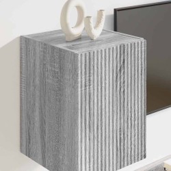 Meuble TV mural Gris Sonoma 30 x 31 x 40 cm Bois d'ingénierie 581376581376
