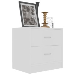 Table de chevet Blanc 40x30x40 cm Bois d'ingénierie 581382581382