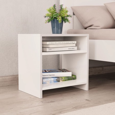 Table de chevet Blanc 40x30x40 cm Bois d'ingénierie 581383581383