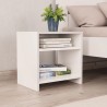 Table de chevet Blanc 40x30x40 cm Bois d'ingénierie 581383581383