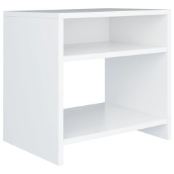 Table de chevet Blanc 40x30x40 cm Bois d'ingénierie 581383581383