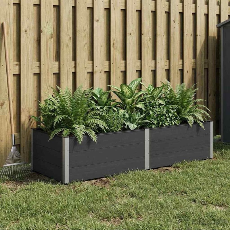 Jardinière surélevée Noir 250 x 100 x 54 cm 581384581384