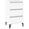 Table de chevet blanc 40x35x70 cm bois d’ingénierie 581386581386