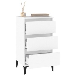 Table de chevet blanc 40x35x70 cm bois d’ingénierie 581386581386