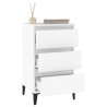 Table de chevet blanc 40x35x70 cm bois d’ingénierie 581386581386