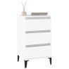 Table de chevet blanc 40x35x70 cm bois d’ingénierie 581386581386