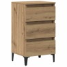 Table de chevet avec pieds en métal chêne artisanal 40x35x69 cm 581387581387