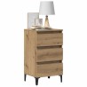 Table de chevet avec pieds en métal chêne artisanal 40x35x69 cm 581387581387