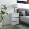 Table de chevet blanc 40x35x62,5 cm bois d'ingénierie 581388581388