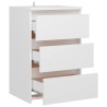 Table de chevet blanc 40x35x62,5 cm bois d'ingénierie 581388581388