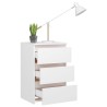 Table de chevet blanc 40x35x62,5 cm bois d'ingénierie 581388581388