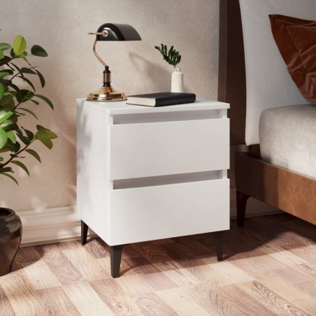 Table de chevet blanc 40x35x50 cm bois d’ingénierie 581389581389