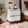 Table de chevet blanc 40x35x50 cm bois d’ingénierie 581389581389