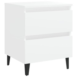 Table de chevet blanc 40x35x50 cm bois d’ingénierie 581389581389