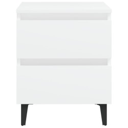 Table de chevet blanc 40x35x50 cm bois d’ingénierie 581389581389