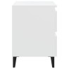 Table de chevet blanc 40x35x50 cm bois d’ingénierie 581389581389