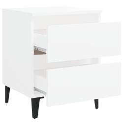 Table de chevet blanc 40x35x50 cm bois d’ingénierie 581389581389