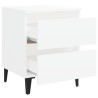 Table de chevet blanc 40x35x50 cm bois d’ingénierie 581389581389
