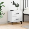 Table de chevet blanc 40x35x47,5 cm bois d’ingénierie 581390581390