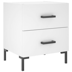 Table de chevet blanc 40x35x47,5 cm bois d’ingénierie 581390581390