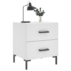 Table de chevet blanc 40x35x47,5 cm bois d’ingénierie 581390581390