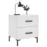Table de chevet blanc 40x35x47,5 cm bois d’ingénierie 581390581390