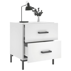 Table de chevet blanc 40x35x47,5 cm bois d’ingénierie 581390581390