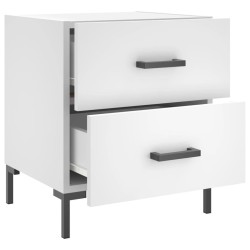 Table de chevet blanc 40x35x47,5 cm bois d’ingénierie 581390581390