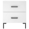 Table de chevet blanc 40x35x47,5 cm bois d’ingénierie 581390581390