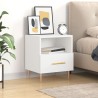 Table de chevet blanc 40x35x47,5 cm bois d’ingénierie 581391581391
