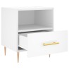 Table de chevet blanc 40x35x47,5 cm bois d’ingénierie 581391581391