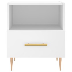 Table de chevet blanc 40x35x47,5 cm bois d’ingénierie 581391581391