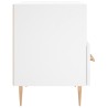Table de chevet blanc 40x35x47,5 cm bois d’ingénierie 581391581391