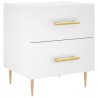 Table de chevet blanc 40x35x47,5 cm bois d’ingénierie 581392581392