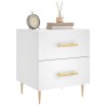 Table de chevet blanc 40x35x47,5 cm bois d’ingénierie 581392581392