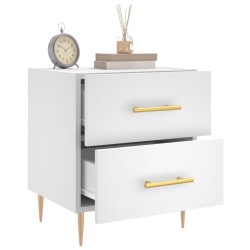 Table de chevet blanc 40x35x47,5 cm bois d’ingénierie 581392581392