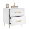 Table de chevet blanc 40x35x47,5 cm bois d’ingénierie 581392581392